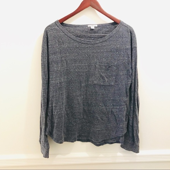 James Perse Boatneck Pocket Shirt 2 navy blue - Picture 2 of 9